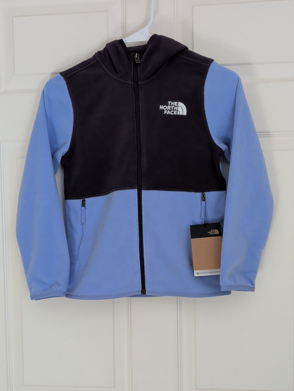 The North Face Girls' 7-16 Glacier Full-Zip Hoodie Periwinkle Glow NWT Size 7/8